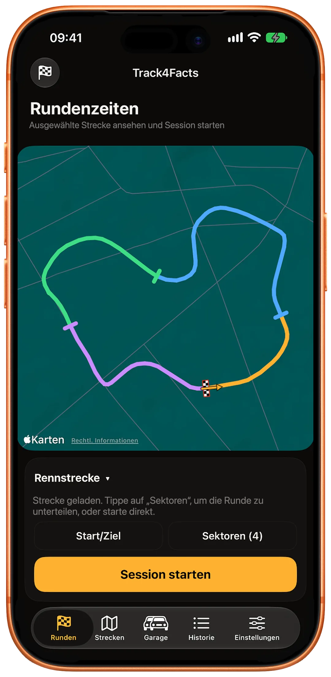 Strecke & Sektoren