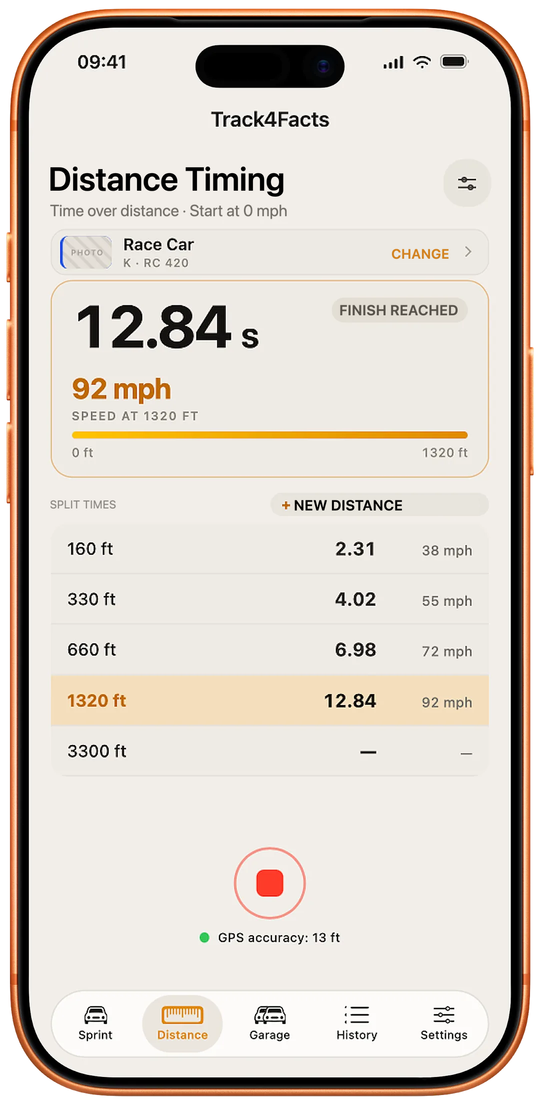 Distance timing