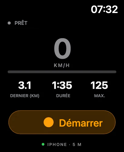 Apple Watch avant le départ