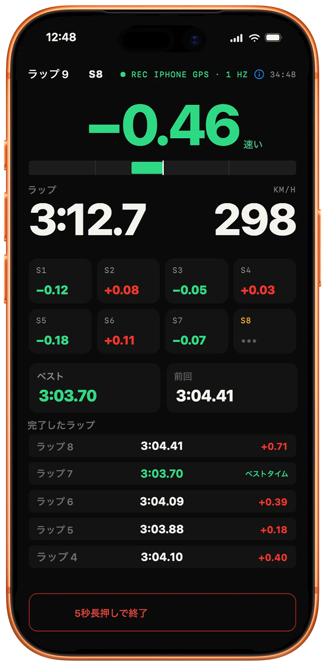 ライブデルタ付きラップモード