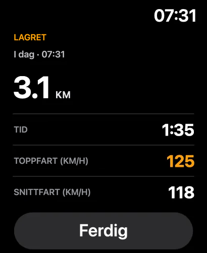 Apple Watch etter lagring